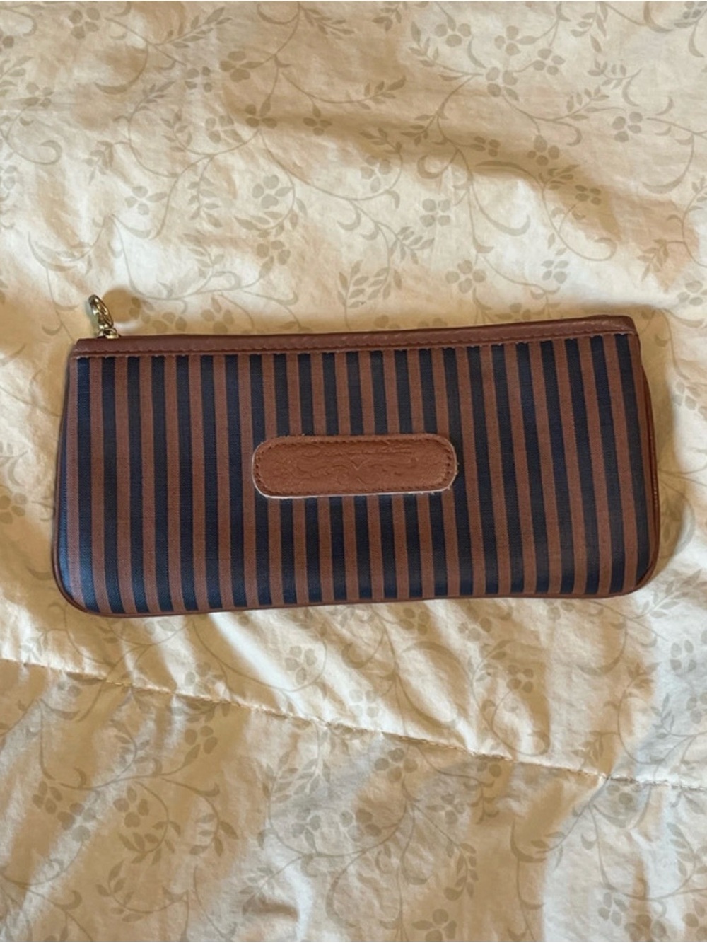 Oscar de la Renta makeup pouch vintage travel beauty case cosmetic vanity